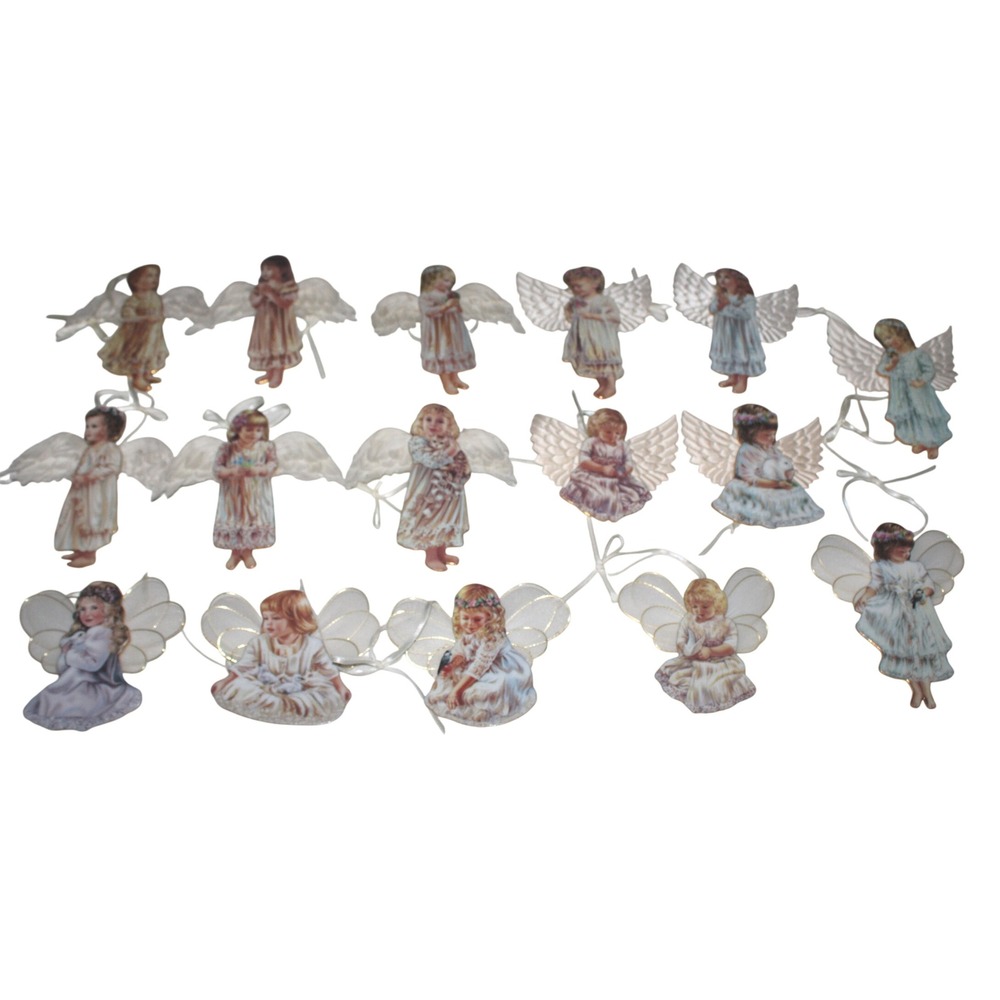 Bradford Editions Dona Gelsinger Heaven's Little Angels Ornaments lot of 16